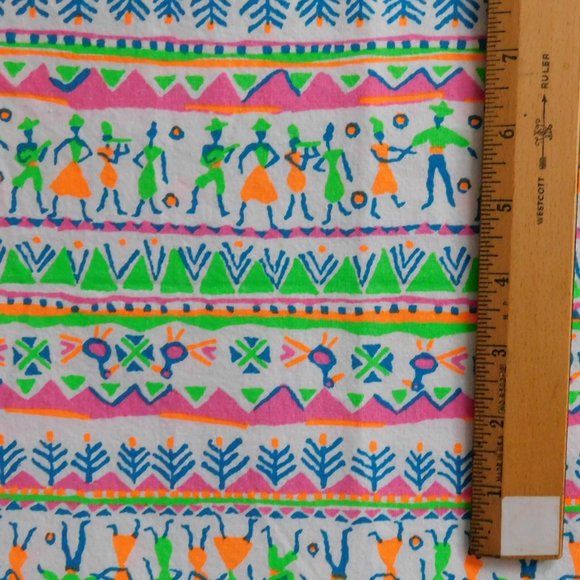 2/$10 Fabric Approx 1 1/2 Yd Caribbean Island Jamaican Inspired 58 Wide - Picture 3 of 4